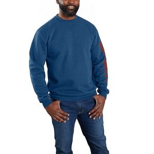 NWT Carhartt Men's Loose Fit Midweight Crewneck Logo Sleeve Graphic Sweatshirt